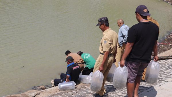 PELEPASAN IKAN TAWES EMBUNG DESA PANGGUNGUNI